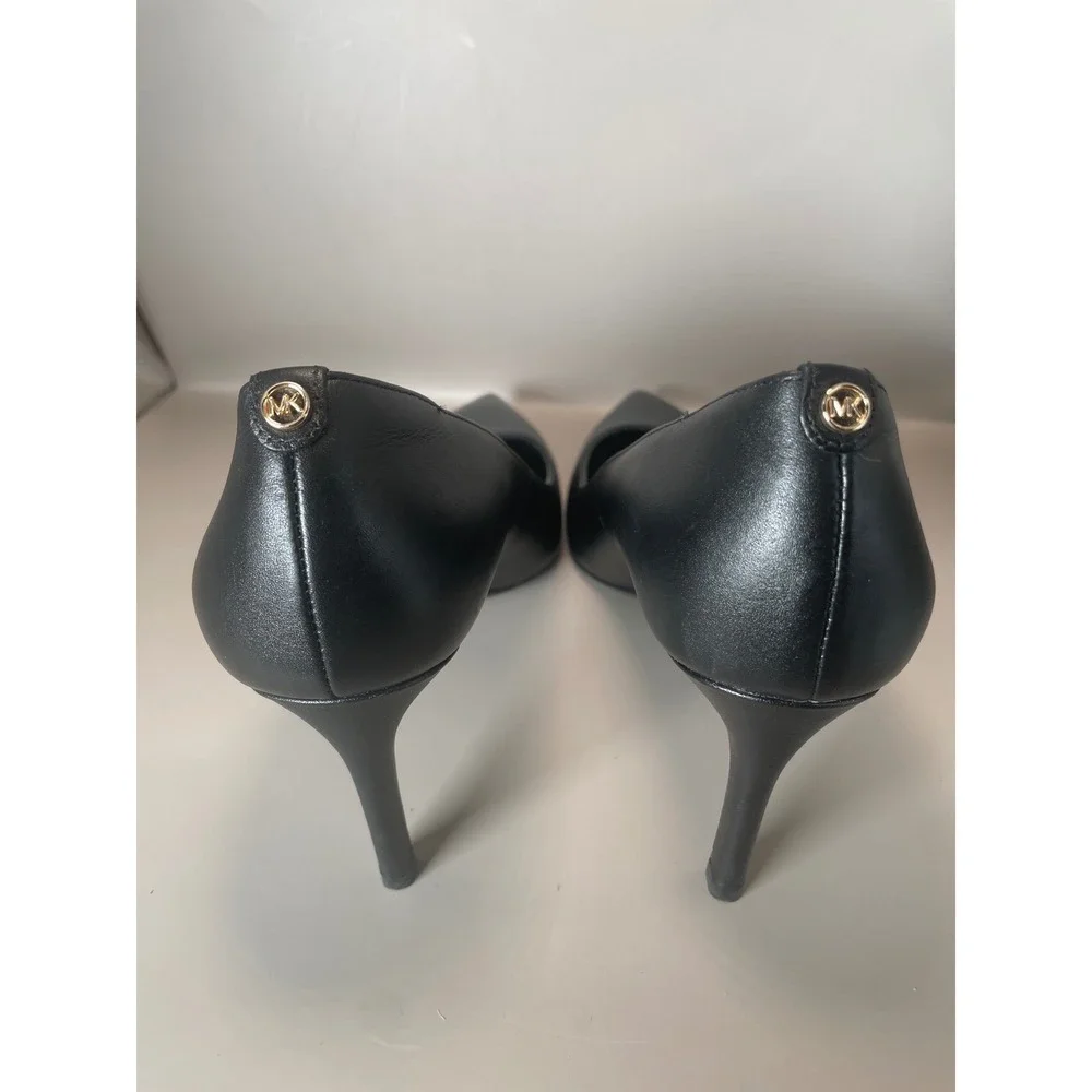 Michael Kors Dorothy Flex Black Leather Pointed Toe Pumps Heels Womens 7M - Picture 4 of 8